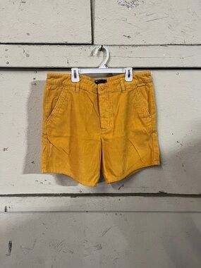 ASOS Mustard Yellow Corduroy Flat Front Shorts